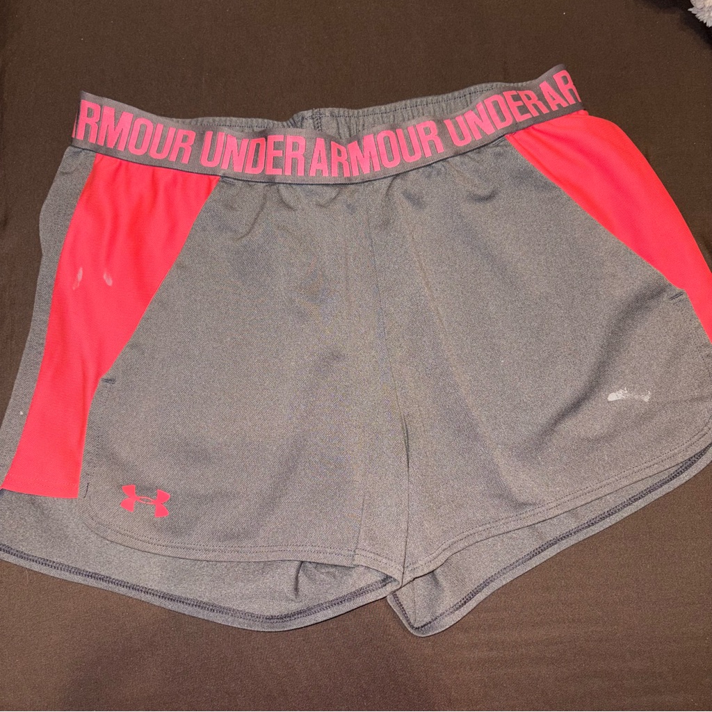 Under Armour Women's Athletic Shorts In Gray And Pink